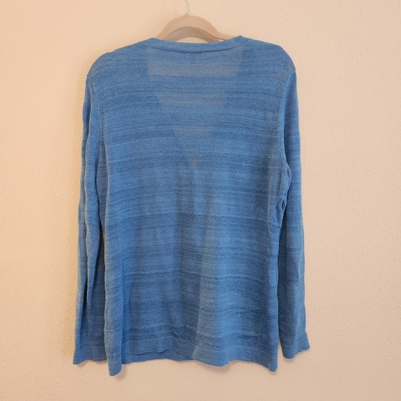 Lafayette 148 Blue Longsleeve Cardigan Size Medium - Picture 2 of 10